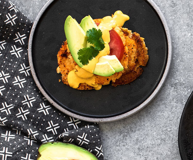 Vegan Benedict with Spiced Polenta