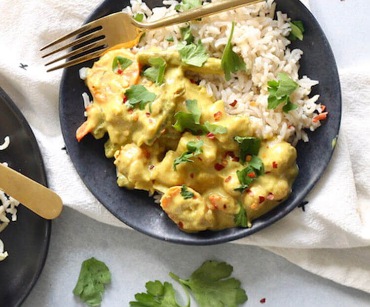 Creamy Spring Vegetable Chickpea Curry