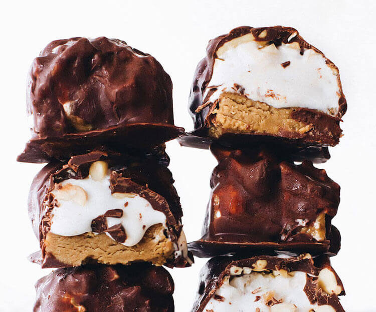 Peanut Salted Caramel Frozen Dessert Bars