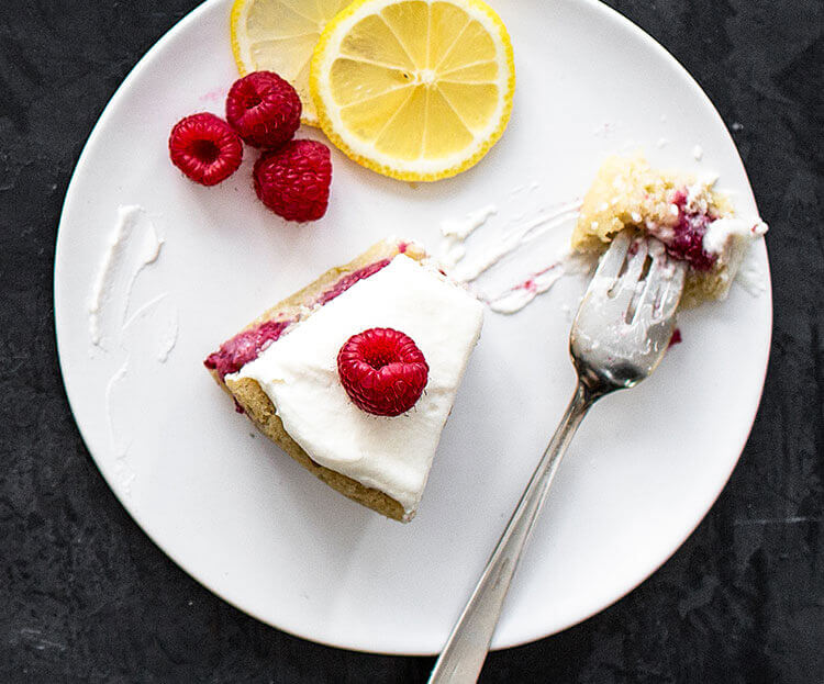 Raspberry Lemon Cake with Vegan Cream Cheese Frosting