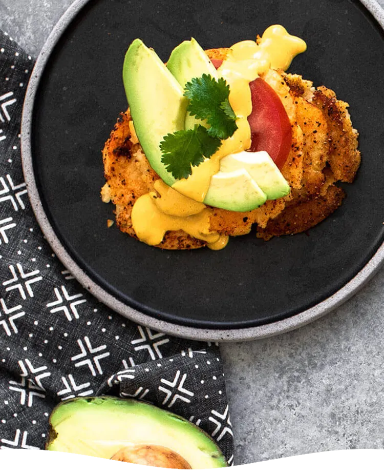 Vegan Benedict with Spiced Polenta