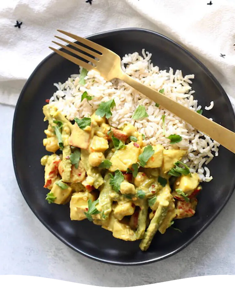 Creamy Spring Vegetable Chickpea Curry