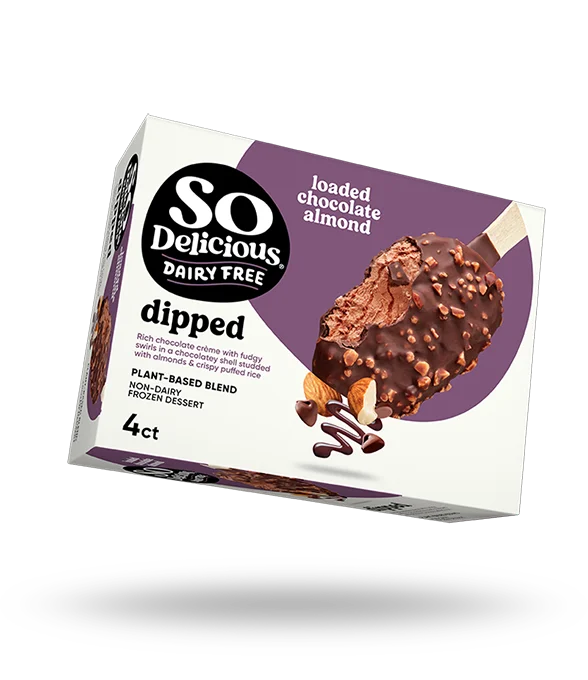 So Delicious Dairy Free Plant-based Blend Loaded Chocolate Almond Dipped Bars