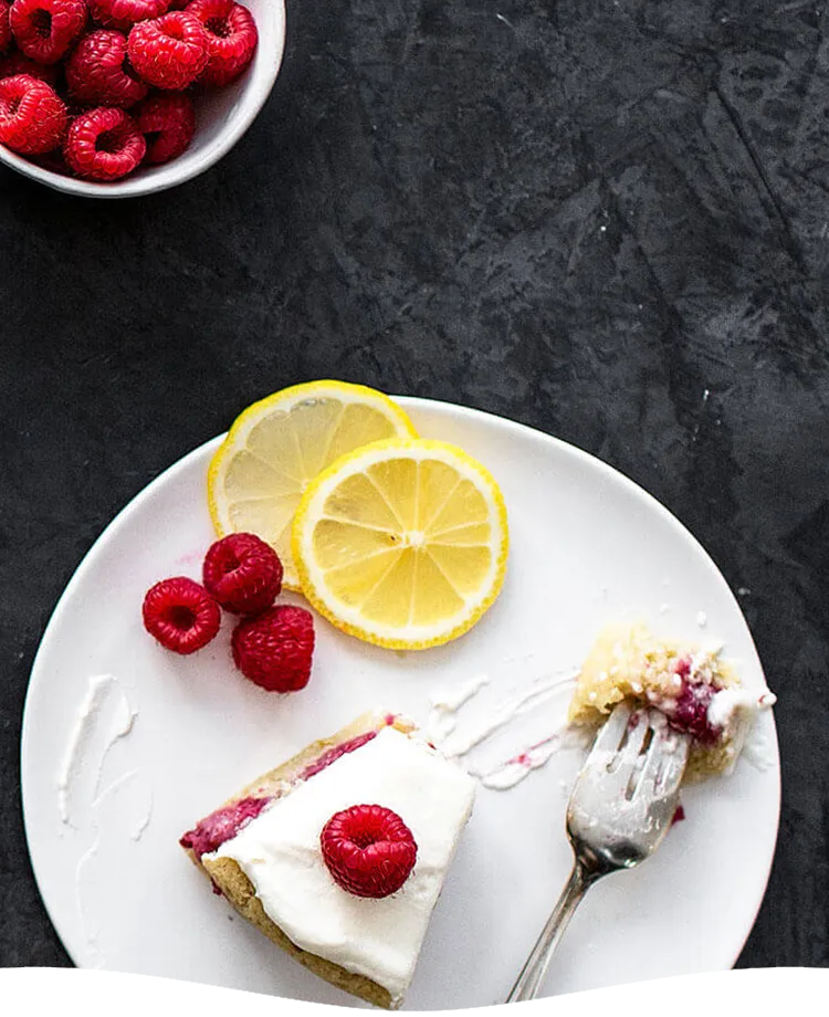 Raspberry Lemon Cake with Vegan Cream Cheese Frosting